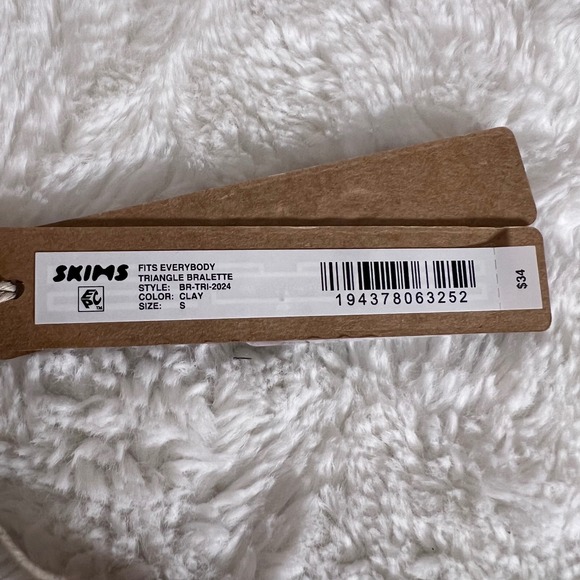 Skims Women's Fits Everybody Triangle Bralette Clay Tan BR-TRI-2024 Small NWT - Picture 7 of 9